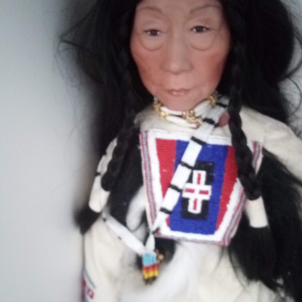 American Indian chief porcelain doll